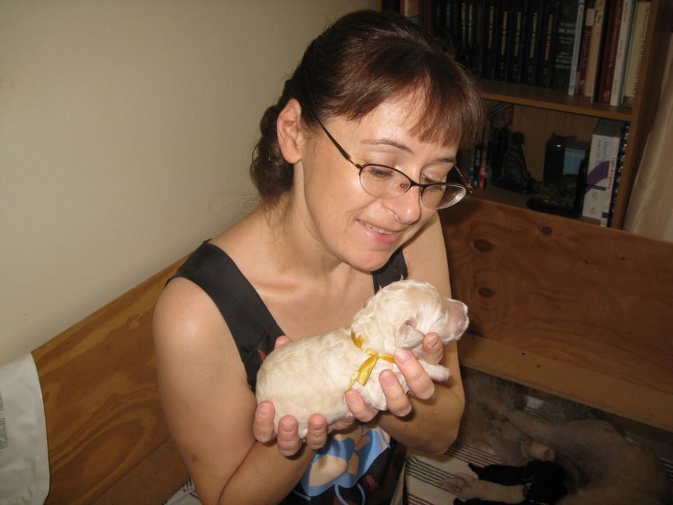 Olga with baby Masha